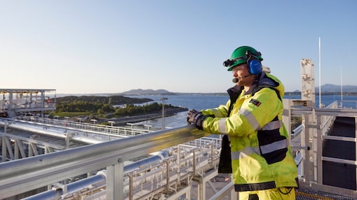 Frontline worker at the Nyhamna gas facility